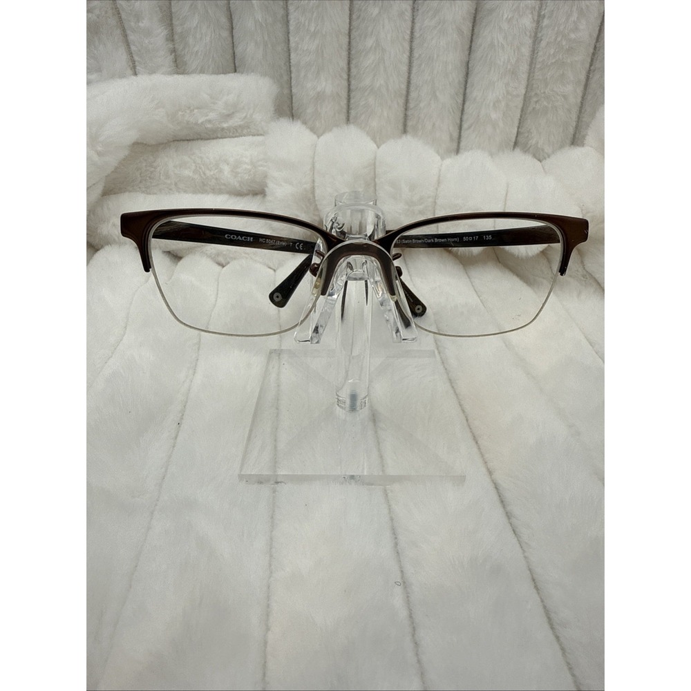 Coach Genuine Eyeglass Frames Only, Evie HC 5047 9163 (Satin Brown), 54-17-135